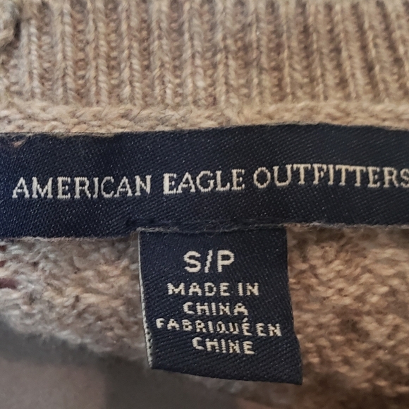 American Eagle Wool Blend Neutral Soft Taupe Light Brown Size Small - Picture 9 of 13
